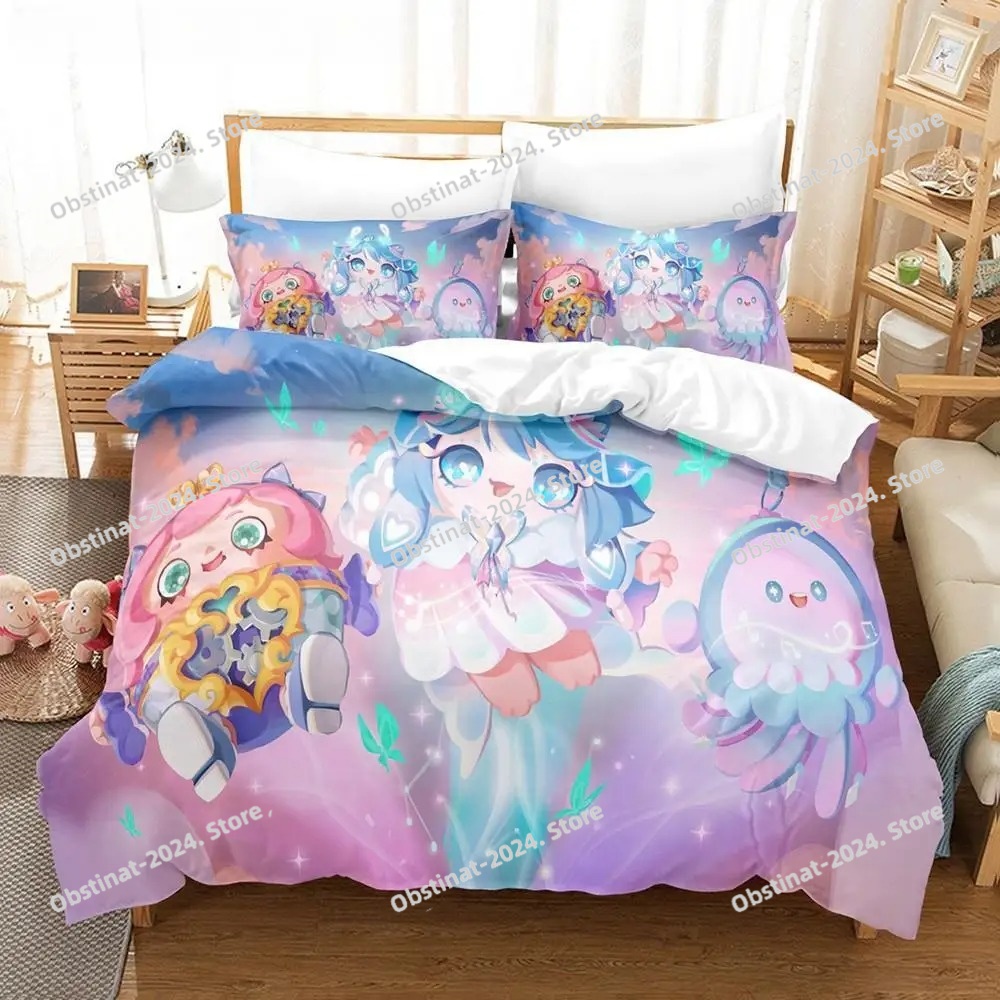 Linen Duvet Cover - Komplet pościeli z motywem jajek na