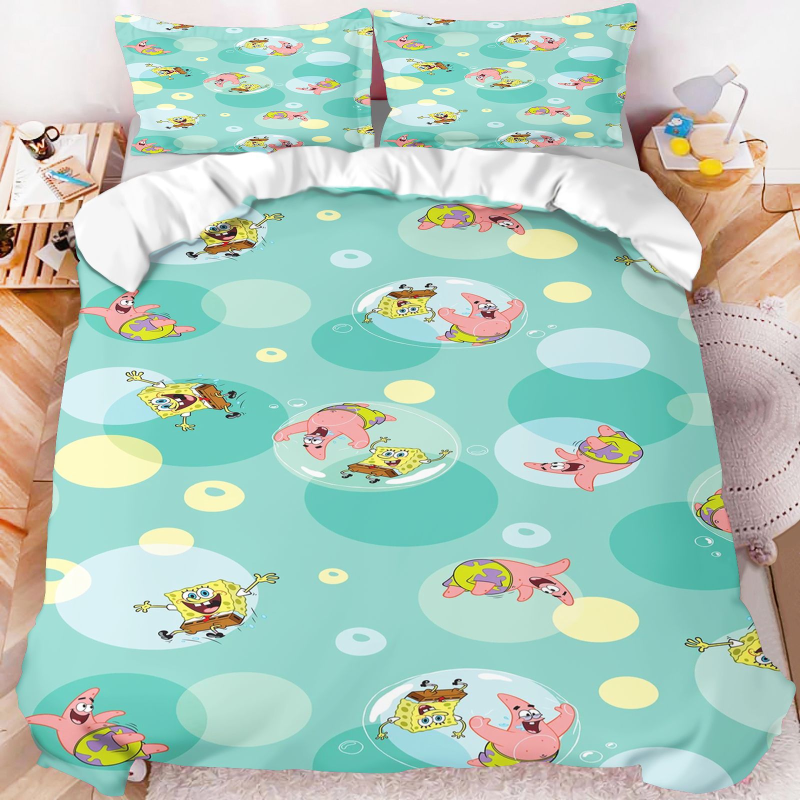 Pościel z motywem SpongeBob Sq – Linen Duvet Cover recenzja i cena